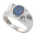 LEO GLOW STERLING SILVER AUSTRALIAN OPAL RING LEO GLOW STERLING SILVER AUSTRALIAN OPAL RING