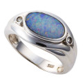 MERCURY MIST STERLING SILVER AUSTRALIAN OPAL RING