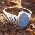 FIRE SPIRIT STERLING SILVER AUSTRALIAN OPAL RING