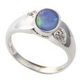 COSMIC EARTHLING STERLING SILVER AUSTRALIAN OPAL RING