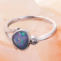 NEBULA CHARM STERLING SILVER AUSTRALIAN OPAL RING