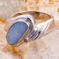 ORBIT SOUL STERLING SILVER AUSTRALIAN OPAL RING