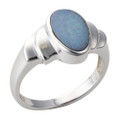 DESERT SUN STERLING SILVER AUSTRALIAN OPAL RING