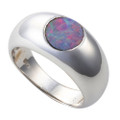 AMBER SKIES STERLING SILVER AUSTRALIAN OPAL RING AMBER SKIES STERLING SILVER AUSTRALIAN OPAL RING