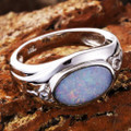 STARDROPS STERLING SILVER AUSTRALIAN OPAL RING STARDROPS STERLING SILVER AUSTRALIAN OPAL RING
