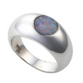 LAVENDER LIGHT STERLING SILVER AUSTRALIAN OPAL RING