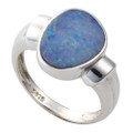 LUNAR TIDE STERLING SILVER AUSTRALIAN OPAL RING