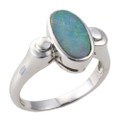 CELESTIAL DAWN STERLING SILVER AUSTRALIAN OPAL RING CELESTIAL DAWN STERLING SILVER AUSTRALIAN OPAL RING