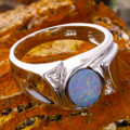 ASTRAL NIGHT STERLING SILVER AUSTRALIAN OPAL RING