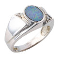 ASTRAL NIGHT STERLING SILVER AUSTRALIAN OPAL RING