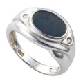 AURORA SKIES STERLING SILVER AUSTRALIAN OPAL RING