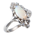 STARRY BABE STERLING SILVER AUSTRALIAN WHITE OPAL RING
