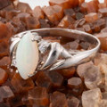 SPARKLING AURA STERLING SILVER AUSTRALIAN WHITE OPAL RING