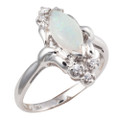 AIRY WONDER STERLING SILVER AUSTRALIAN WHITE OPAL RING