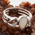 EARTH STONE STERLING SILVER AUSTRALIAN WHITE OPAL RING