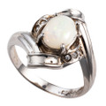 ONE GEM STERLING SILVER AUSTRALIAN WHITE OPAL RING ONE GEM STERLING SILVER AUSTRALIAN WHITE OPAL RING