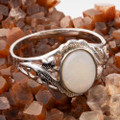 SCALES & STARS STERLING SILVER AUSTRALIAN WHITE OPAL RING