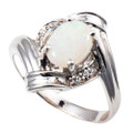COSMIC PIXIE STERLING SILVER AUSTRALIAN WHITE OPAL RING