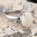 *STAR MEADOW STERLING SILVER AUSTRALIAN WHITE OPAL RING