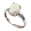 * 1 STAR MEADOW STERLING SILVER AUSTRALIAN WHITE OPAL RING