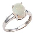 * 1 STAR MEADOW STERLING SILVER AUSTRALIAN WHITE OPAL RING