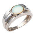 *WISH MAKER STERLING SILVER AUSTRALIAN WHITE OPAL RING