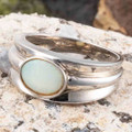 WISH MAKER STERLING SILVER AUSTRALIAN WHITE OPAL RING