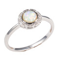 STARLIGHT GUIDE STERLING SILVER AUSTRALIAN WHITE OPAL RING