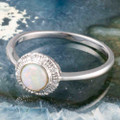 STARLIGHT GUIDE STERLING SILVER AUSTRALIAN WHITE OPAL RING