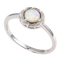 STARLIGHT GUIDE STERLING SILVER AUSTRALIAN WHITE OPAL RING