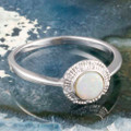 STARLIGHT GUIDE STERLING SILVER AUSTRALIAN WHITE OPAL RING