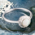 COSMIC INTUITION STERLING SILVER AUSTRALIAN WHITE OPAL RING