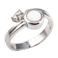 PRINCE OF MOONS STERLING SILVER AUSTRALIAN WHITE OPAL RING