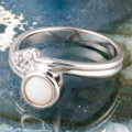 *WANDERER STERLING SILVER AUSTRALIAN WHITE OPAL RING *WANDERER STERLING SILVER AUSTRALIAN WHITE OPAL RING