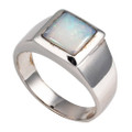 ZODIAC ZAP STERLING SILVER AUSTRALIAN WHITE OPAL RING