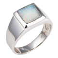 ZODIAC ZAP STERLING SILVER AUSTRALIAN WHITE OPAL RING