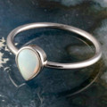 GAIA GLOW STERLING SILVER AUSTRALIAN WHITE OPAL RING