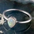 GARDEN STONE STERLING SILVER AUSTRALIAN WHITE OPAL RING