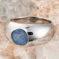 ELECTRIC LOVE STERLING SILVER AUSTRALIAN OPAL RING