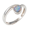 CRYSTAL OCEAN MAGIC STERLING SILVER AUSTRALIAN OPAL RING