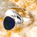 *CANDY ROCK STERLING SILVER AUSTRALIAN OPAL RING *CANDY ROCK STERLING SILVER AUSTRALIAN OPAL RING