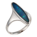 *HOT FANTASY STERLING SILVER AUSTRALIAN OPAL RING