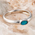 GREEN GUMDROP STERLING SILVER AUSTRALIAN OPAL RING