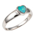 *HOT FLAME STERLING SILVER AUSTRALIAN OPAL RING