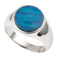 1 AROUND THE RIVERBEND STERLING SILVER AUSTRALIAN OPAL RING