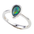 *BLOOM HAVEN STERLING SILVER AUSTRALIAN OPAL RING