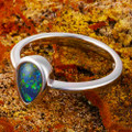 *BLOOM HAVEN STERLING SILVER AUSTRALIAN OPAL RING