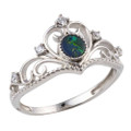 AQUA HAVEN STERLING SILVER AUSTRALIAN OPAL RING