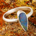 *INNER SPARK STERLING SILVER AUSTRALIAN OPAL RING *INNER SPARK STERLING SILVER AUSTRALIAN OPAL RING