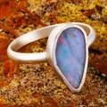 ZENITH FLOW STERLING SILVER AUSTRALIAN OPAL RING